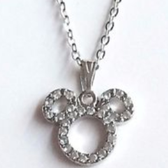 Disney Silver Mickey Mouse Necklace - Picture 1 of 8